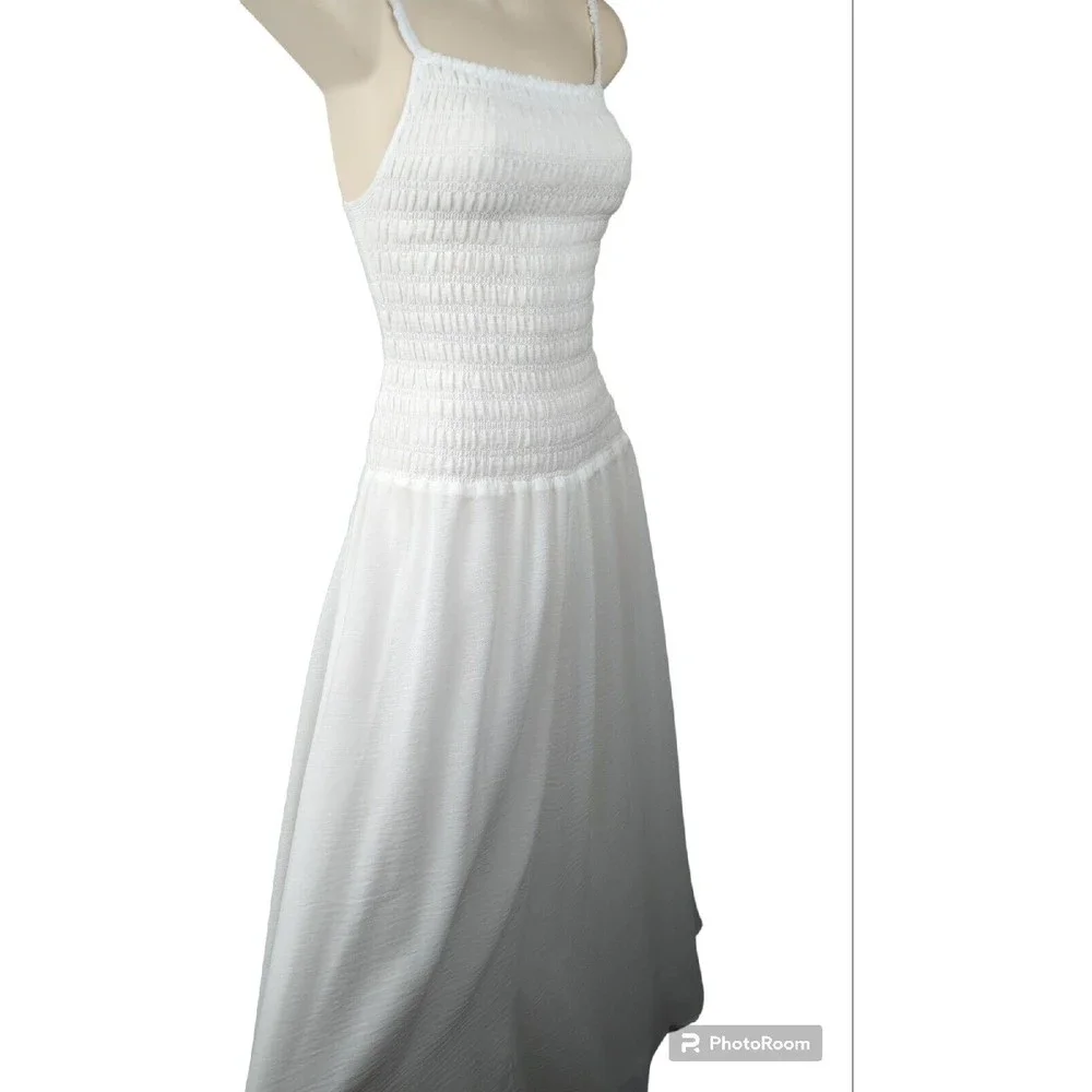W. Brand White Smocked Dress Stockholm Sweden Swedish Wedding Cottage core S - Picture 3 of 6
